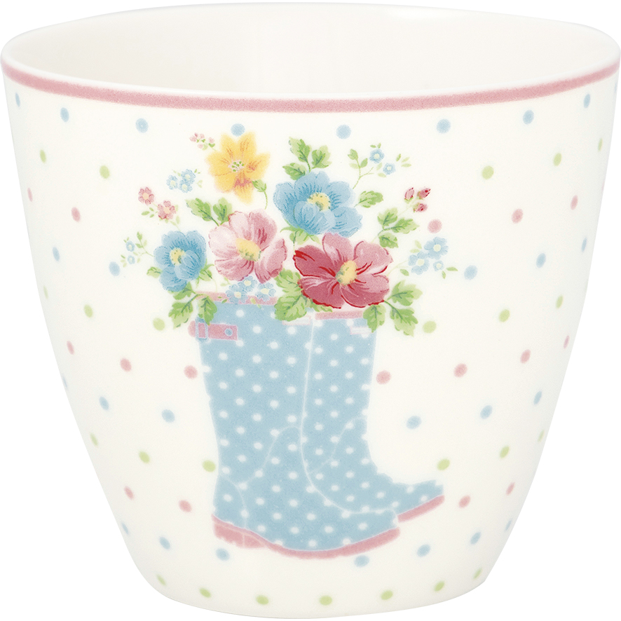 Greengate Lattecup Josefina summer white Trinkbecher ohne Henkel