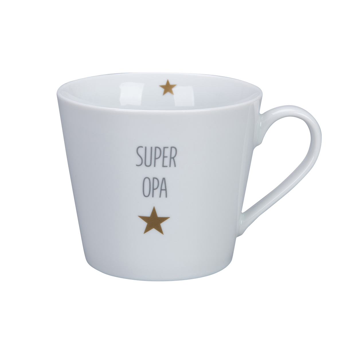 Krasilnikoff Happy Cup Super Opa Trinkbecher mit Henkel