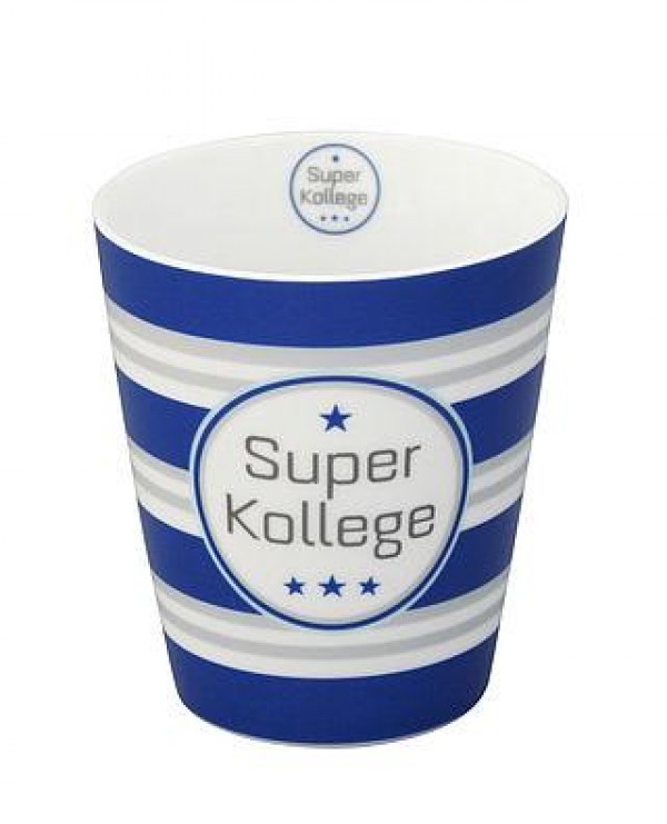 Krasilnikoff Happy Mug Super Kollege Trinkbecher ohne Henkel