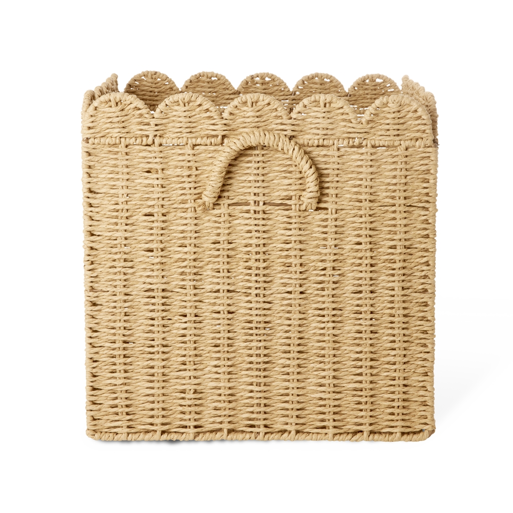 RICE Korb faltbar nit niedlicher Bogenkante groß