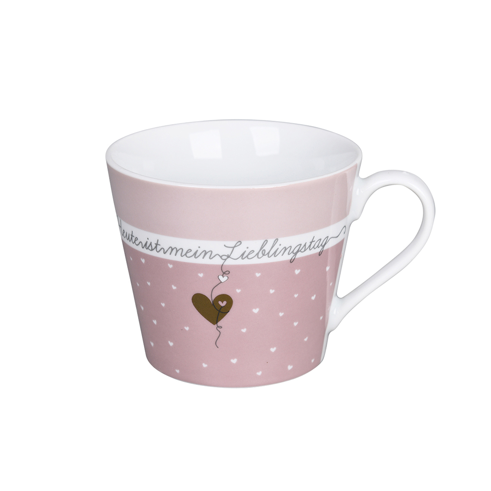 Krasilnikoff Happy Cup Heute ist mein Lieblingstag Trinkbecher mit Henkel