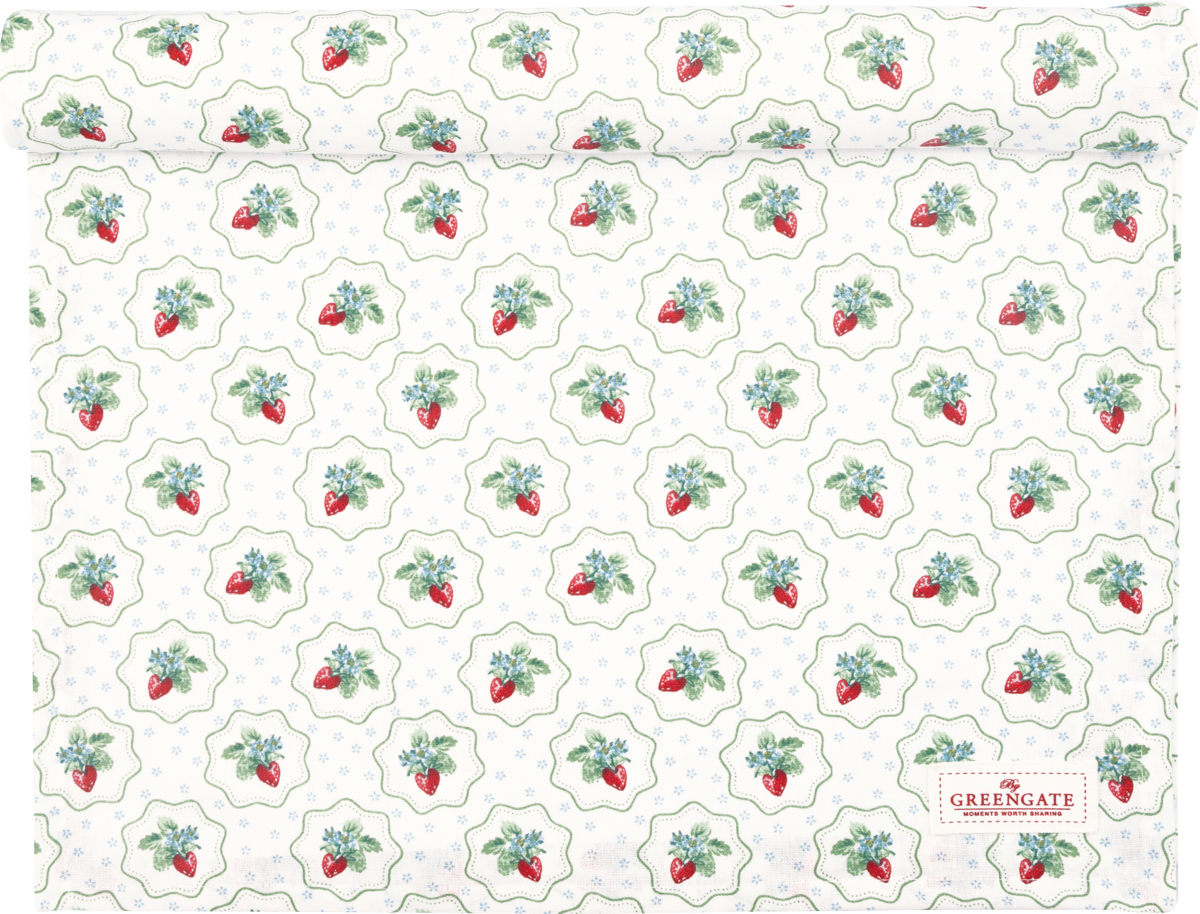 Greengate Tischläufer Berry petit white