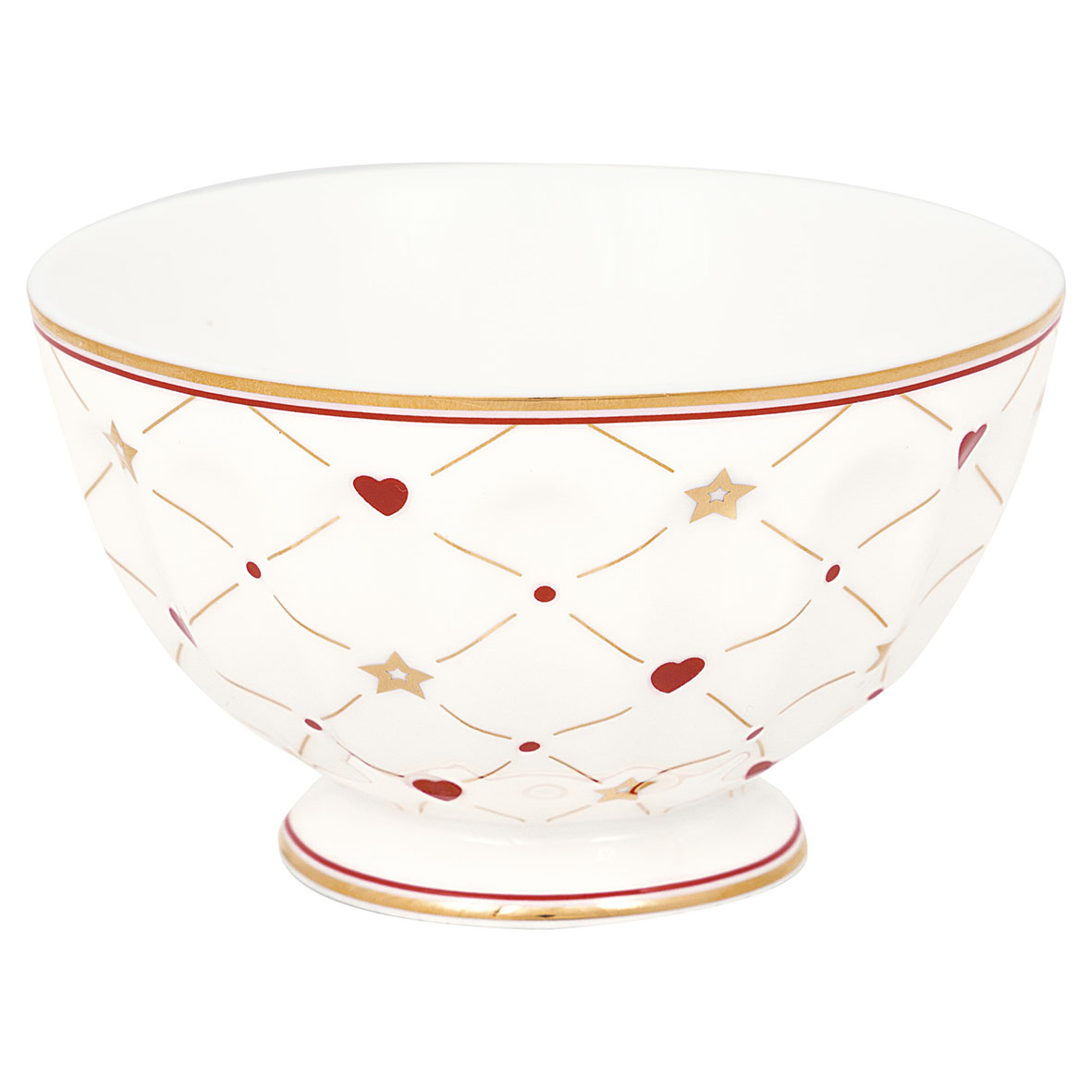 Greengate Schüssel Clarina heart white French bowl medium