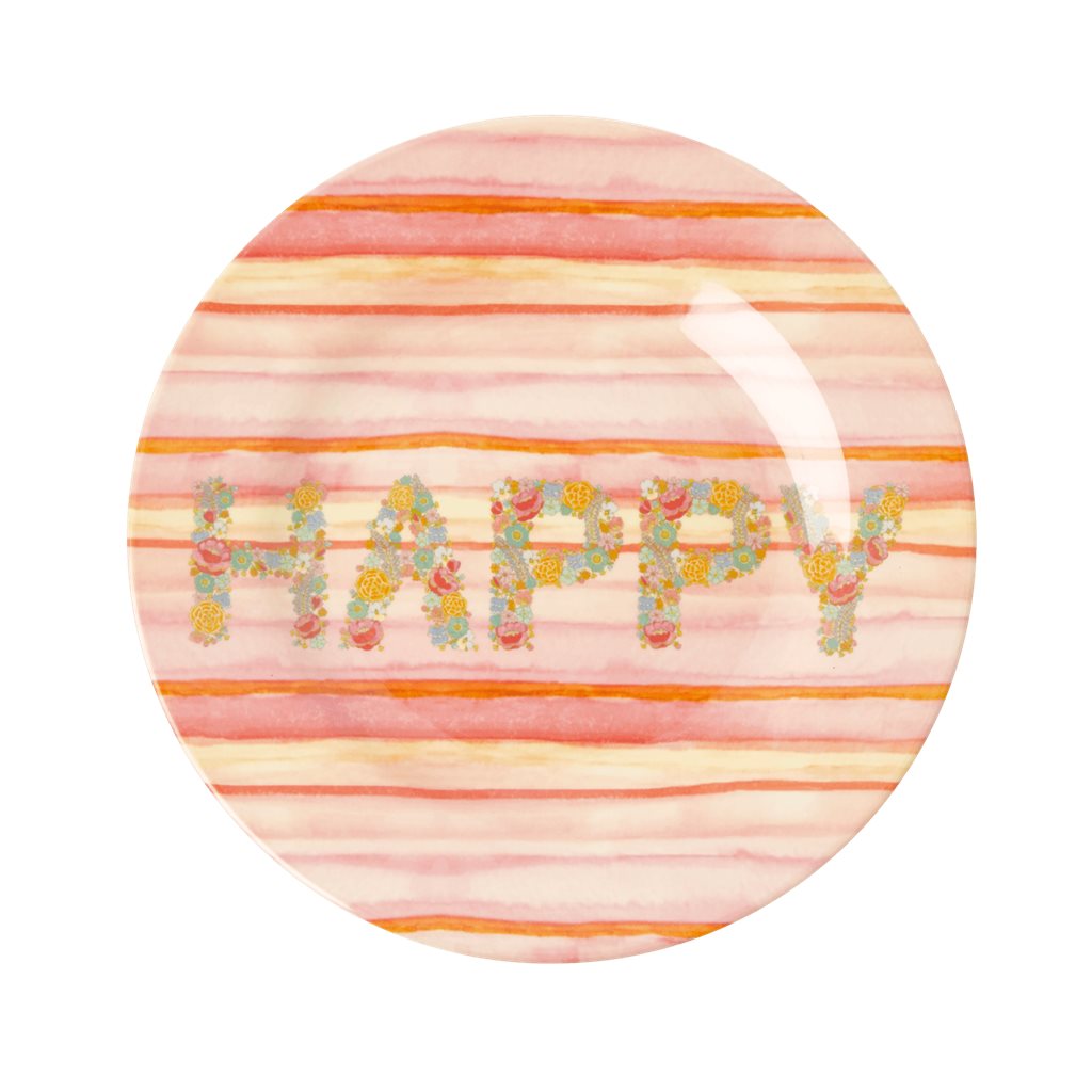 RICE Melaminteller "Happy"