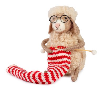 BADEN Collection Aufsteller strickendes Schaf 12cm