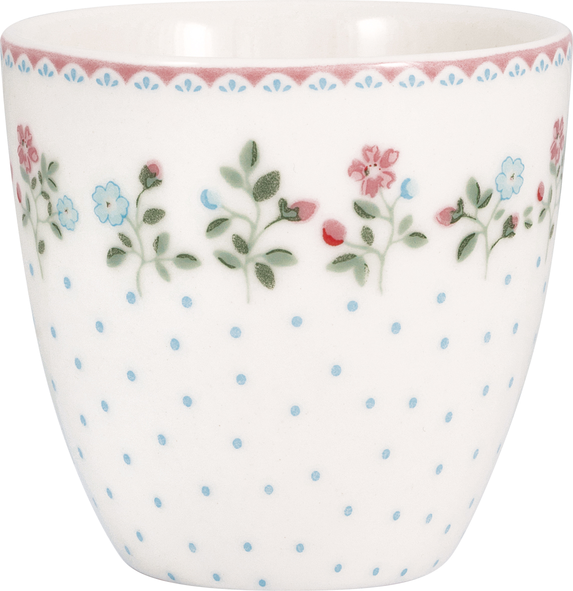 Greengate Minilattecup Celia white Espressotasse
