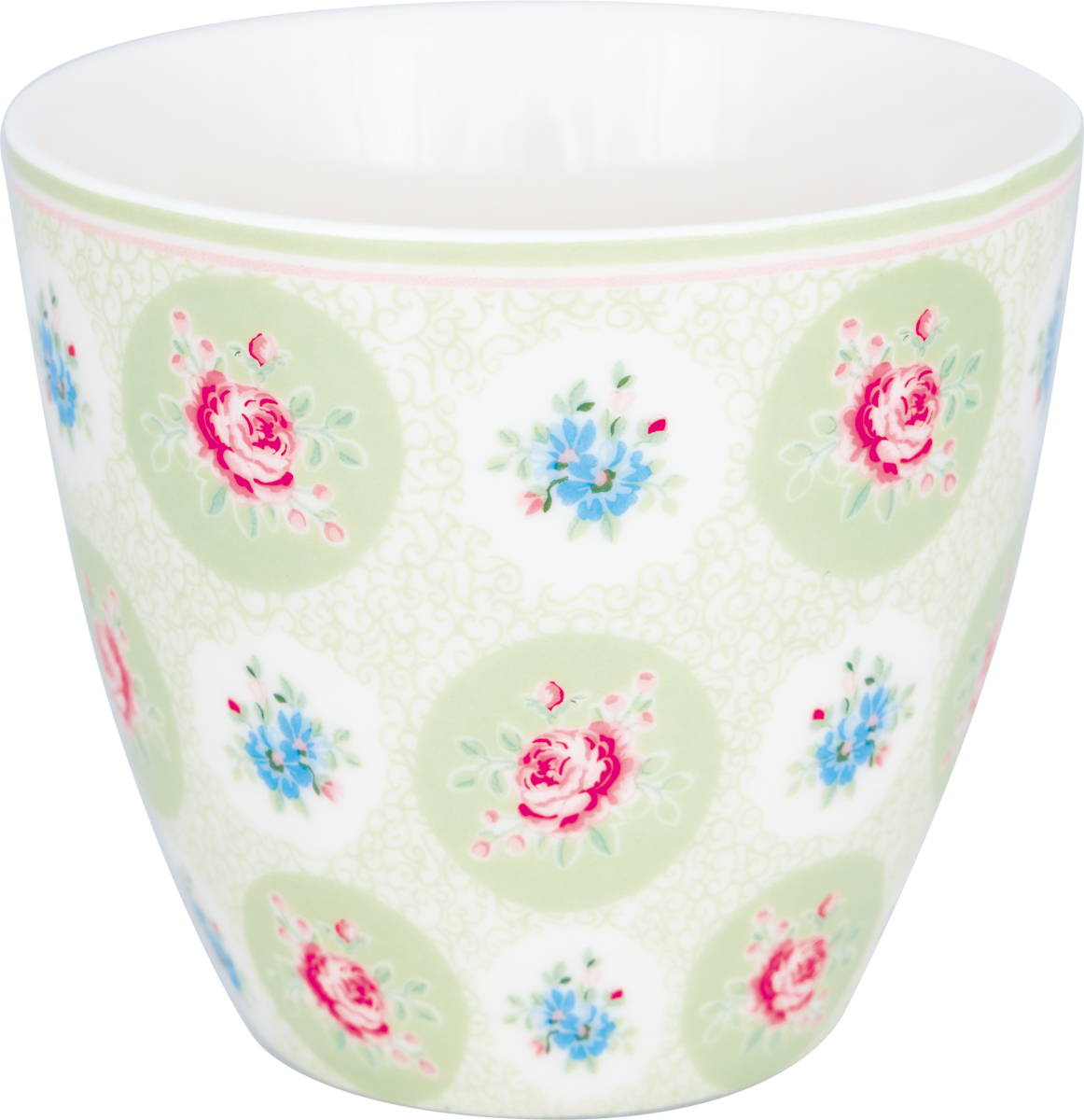 Greengate Lattecup Elle pale green Trinkbecher ohne Henkel