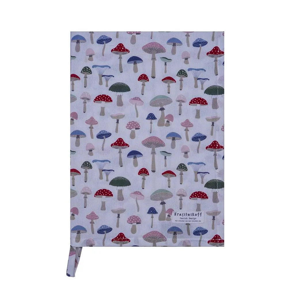 Krasilnikoff Geschirrtuch Mushroom red Teatowel Pilze rot
