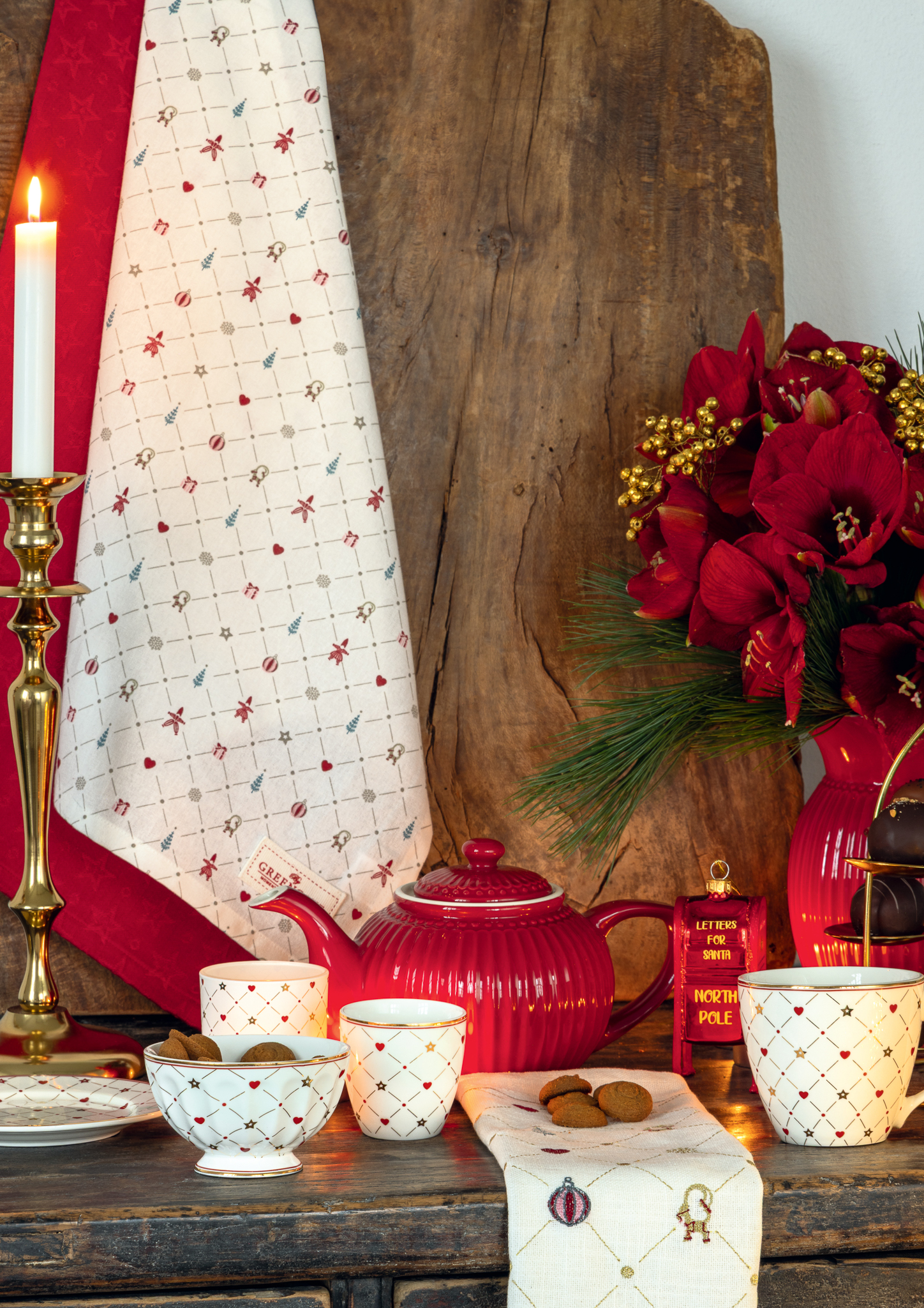 Greengate Becher Clarina heart white Lattecup mit Henkel