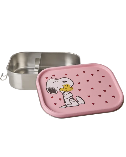 RICE X PEANUTS Lunchbox Snoopy print rosa large