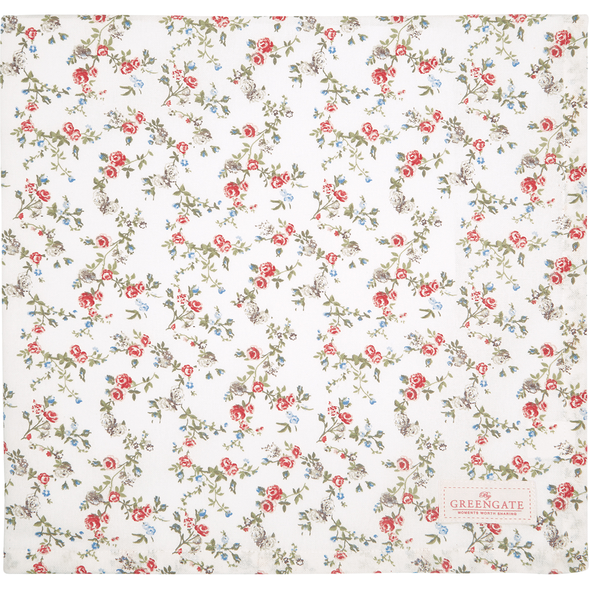 Greengate Tischdecke Carly white 150x150 cm Limitierte Kollektion