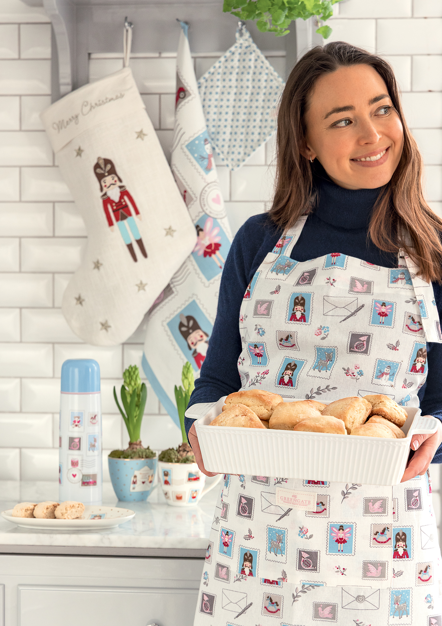 Greengate Baumwolltasche Clarina white Cotton bag