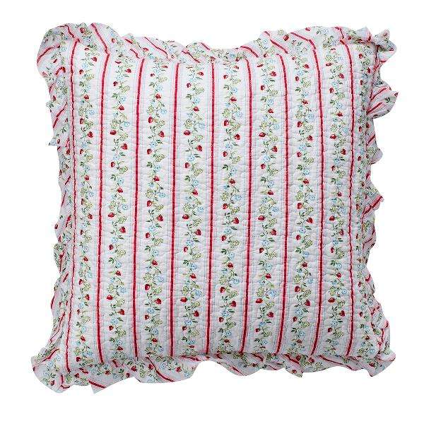 Greengate Kissenbezug Gloria white with Frill 50x50cm