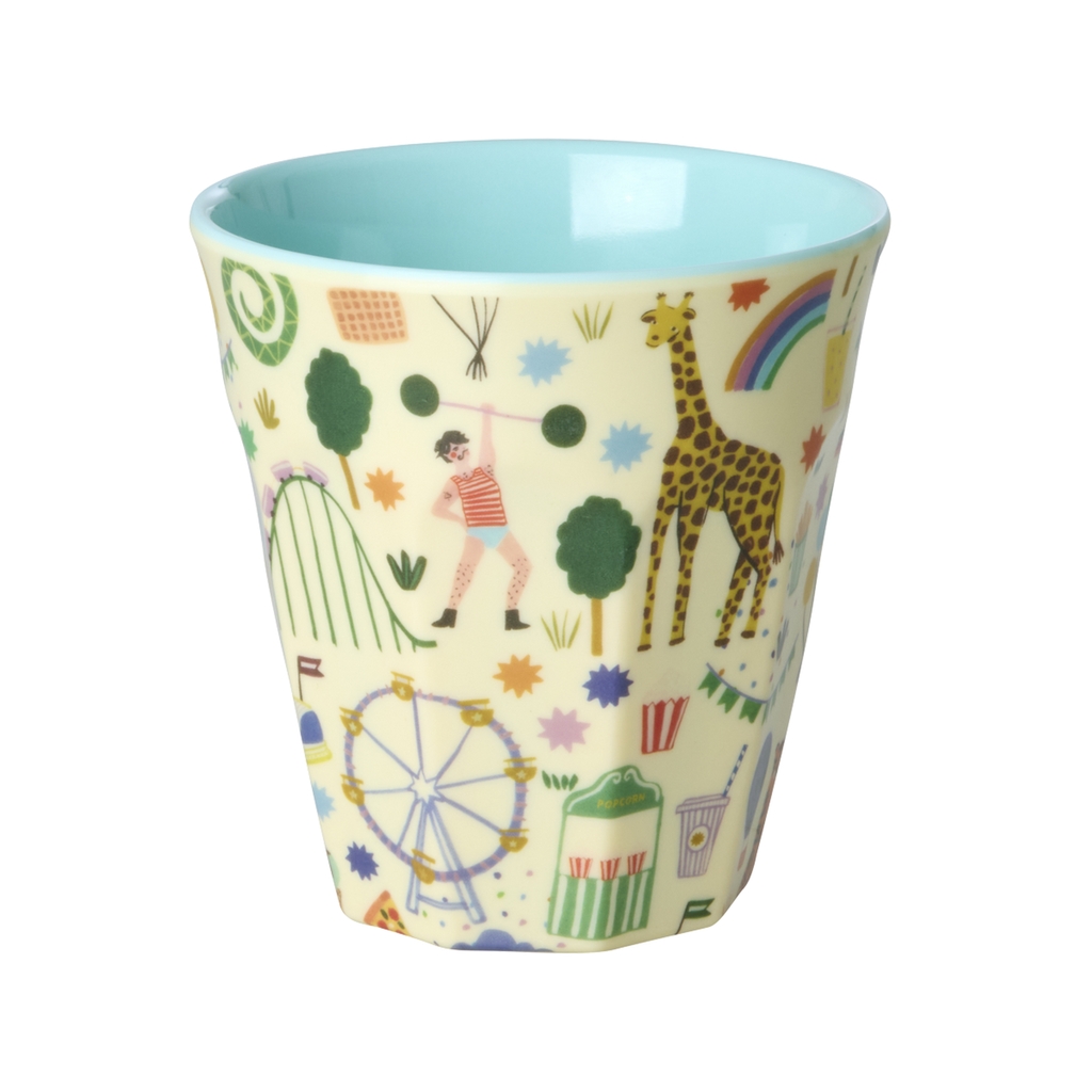 RICE Melamin Becher Fun fair Print mint medium Cup