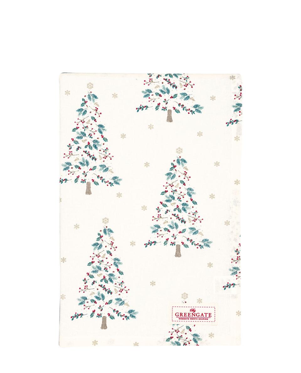 Greengate Tischdecke Lucie xmas white 150x150 cm