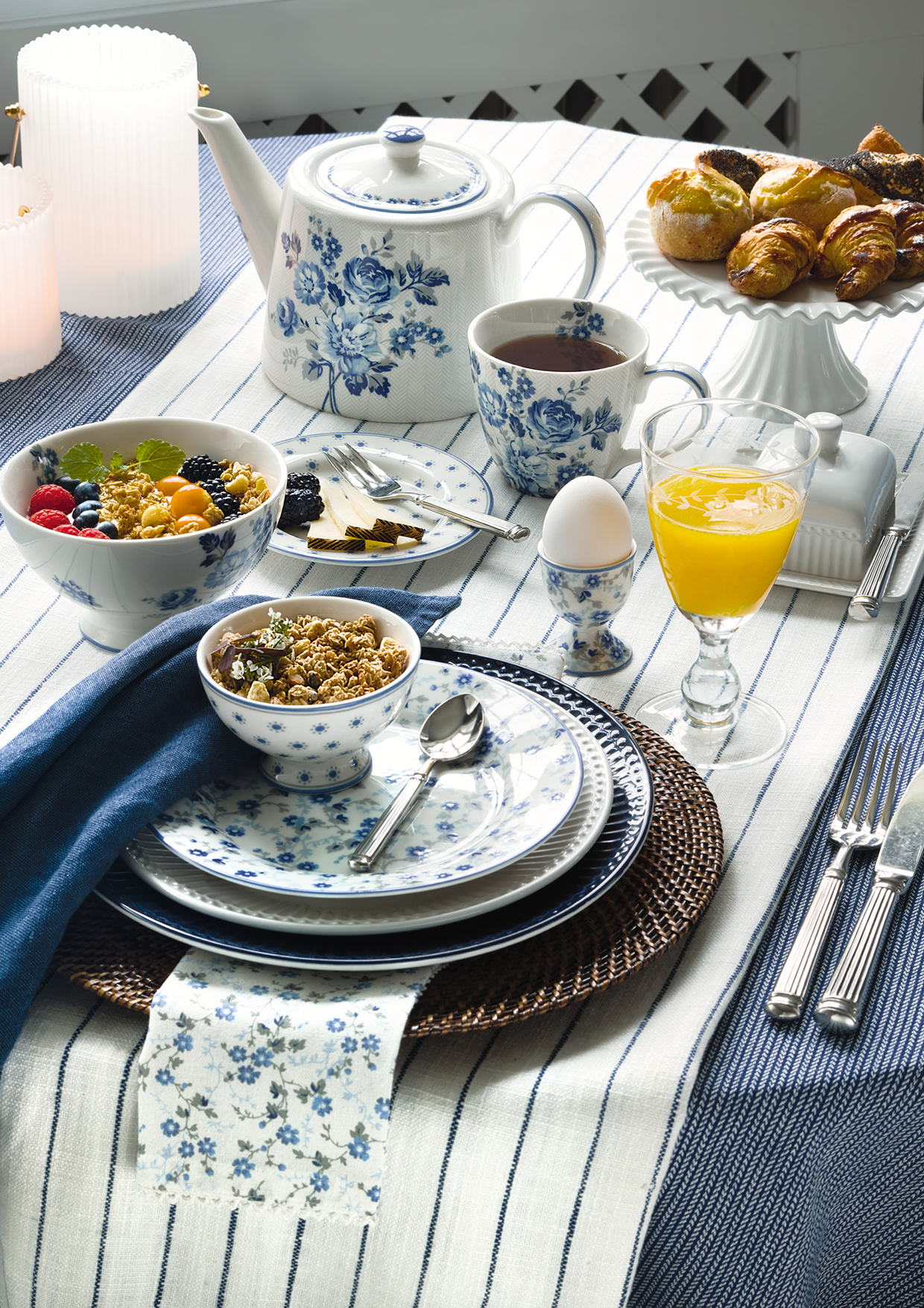 Greengate Teacup Monica dusty blue Becher