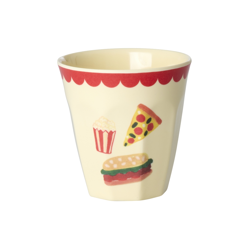 RICE Geschenkset mit 6 Melamin Bechern Fun fair Print mint small