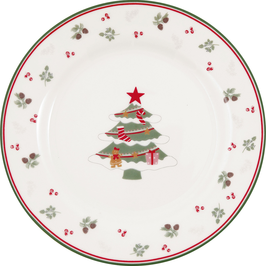 Greengate Frühstücksteller Charline Christmas mix