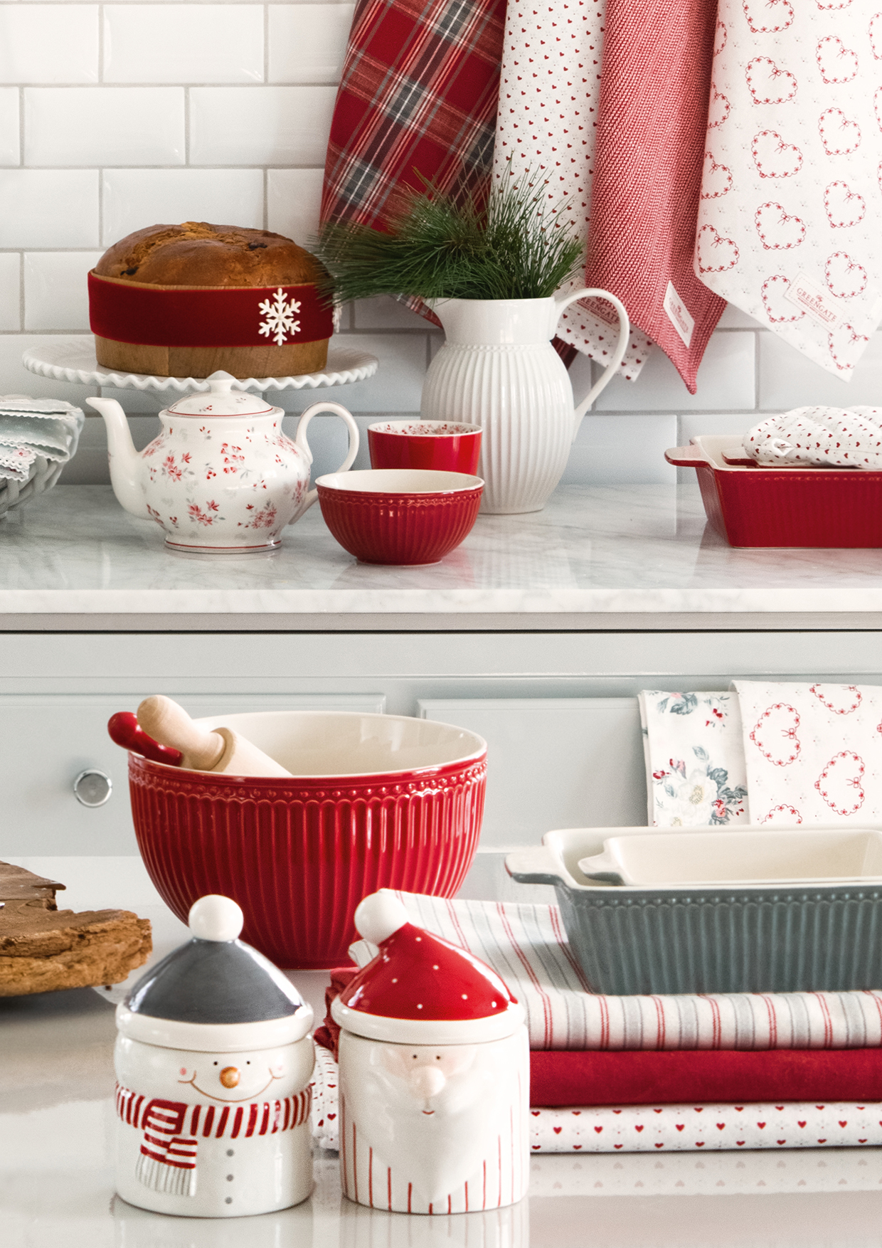 Greengate Becher Layla petit white Lattecup mit Henkel
