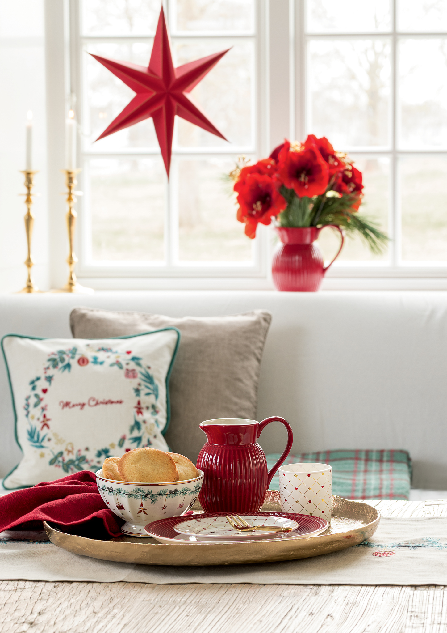 Greengate Becher Juana white Lattecup mit Henkel