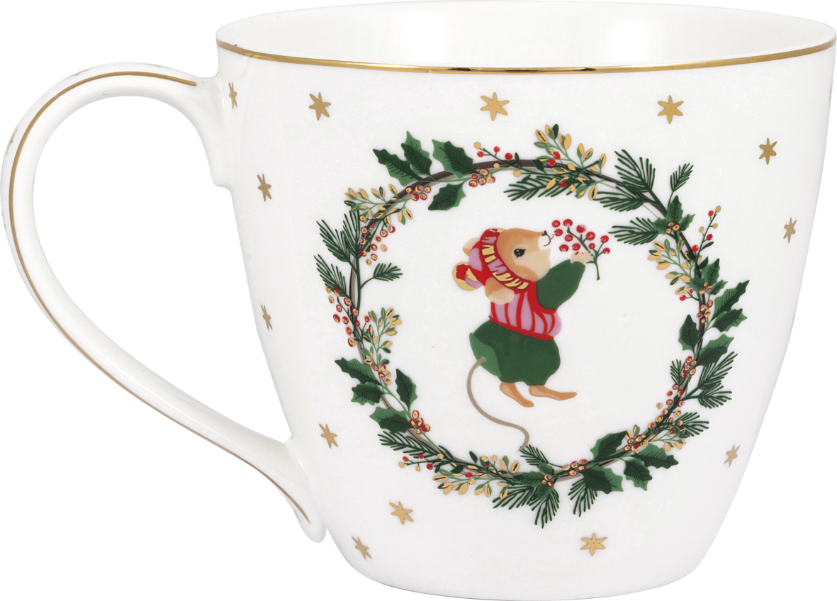 Greengate Becher Joanni white Lattecup mit Henkel Mug