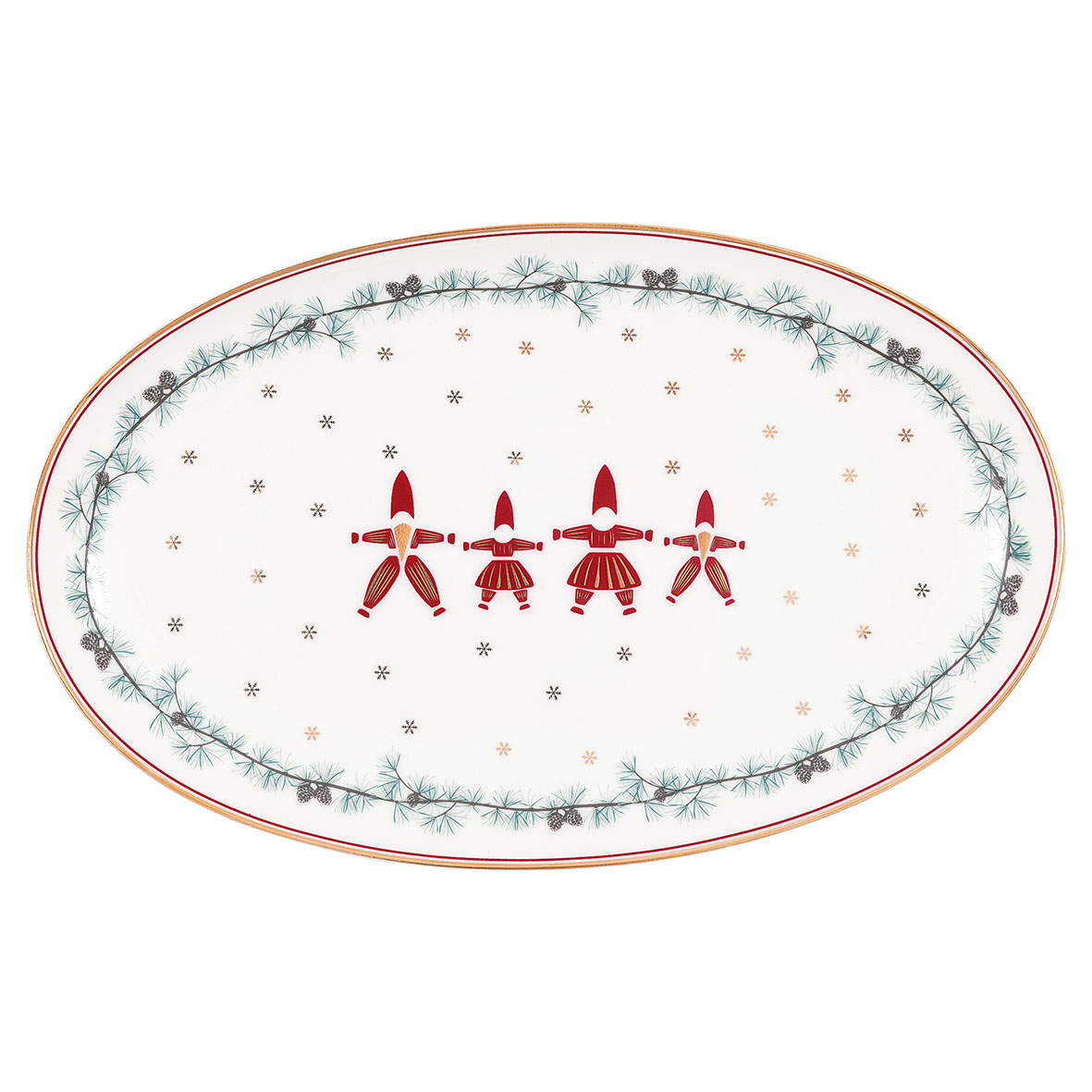 Greengate ovale Servierplatte/Teller Juana white small