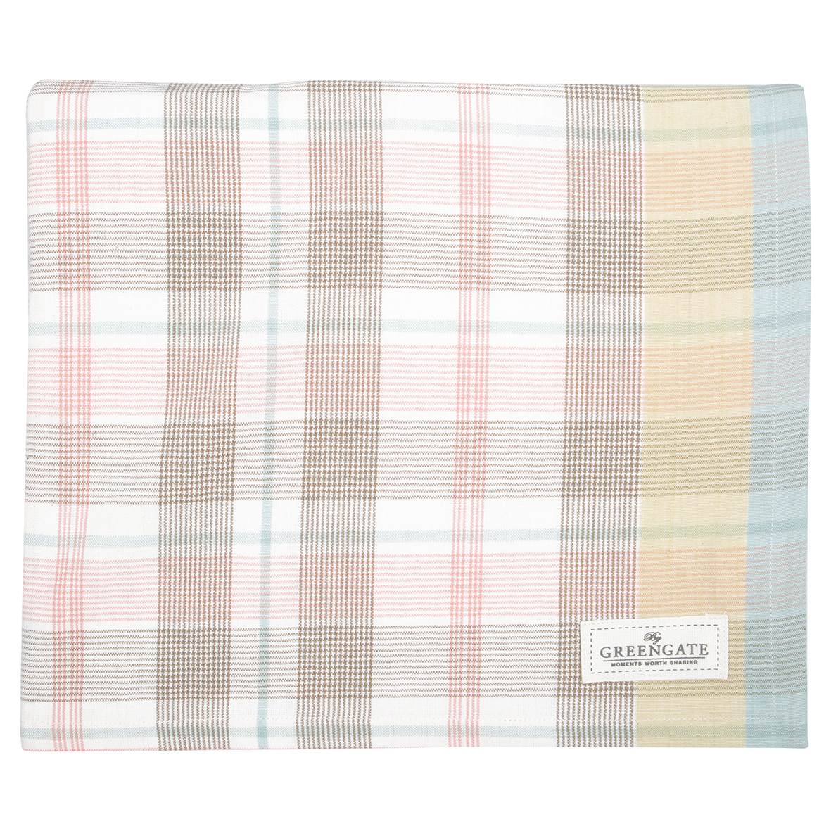 Greengate Tischdecke "Kitty white" 150x150 cm