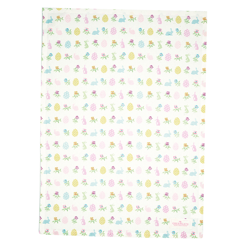 Greengate Geschirrtuch Cilja easter white