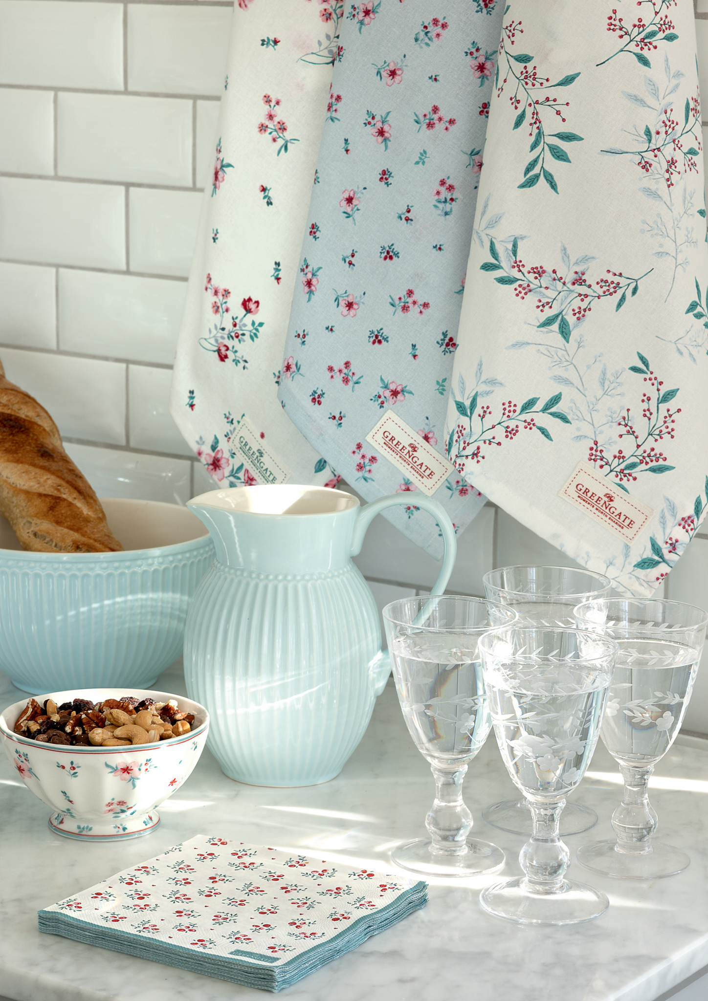Greengate Becher Sila pale blue Lattecup mit Henkel