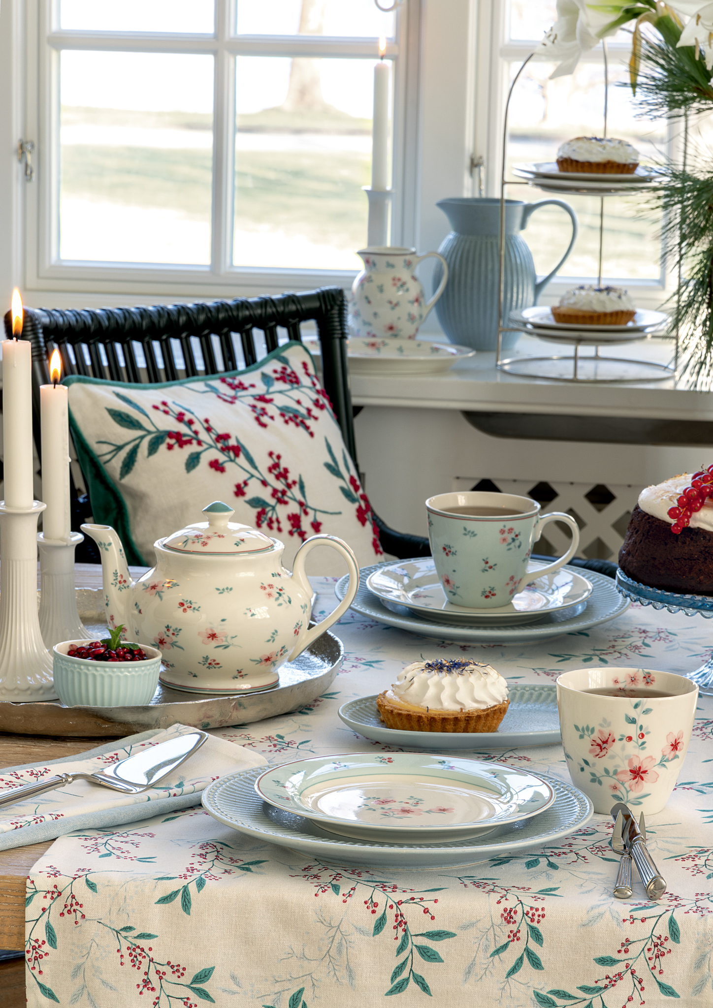 Greengate Becher Sila pale blue Lattecup mit Henkel