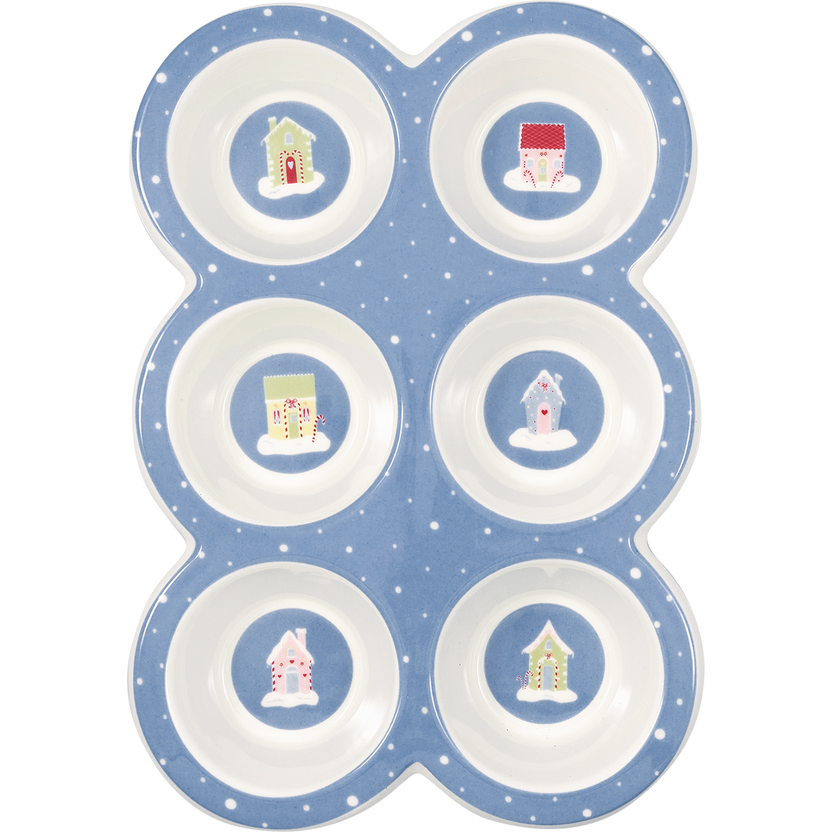 Greengate Muffinbackform Laura christmas dusty blue