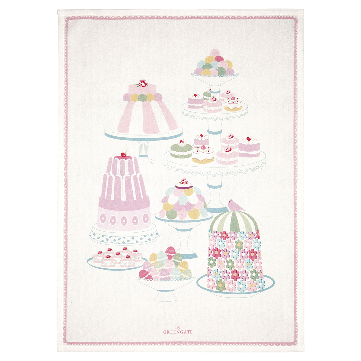 Greengate Geschirrtuch Tenna white Piece printed