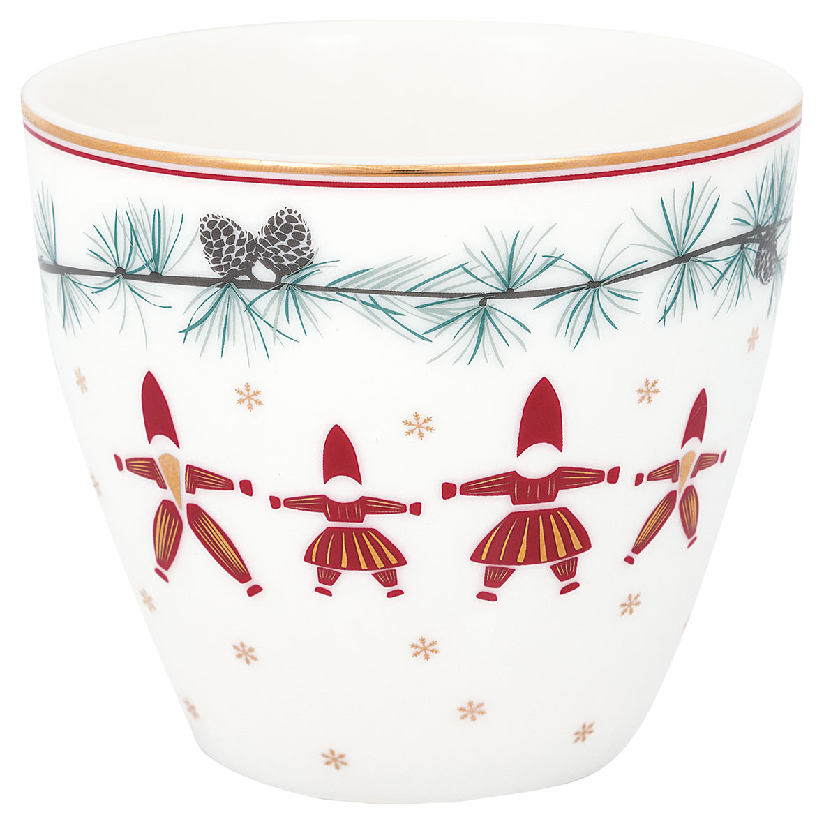 Greengate Lattecup Juana white Trinkbecher ohne Henkel