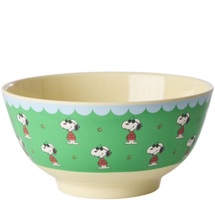 RICE X PEANUTS Melamin Schüssel grün medium