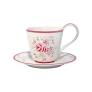 Greengate Tasse und Untertasse Flora white 2-teilig