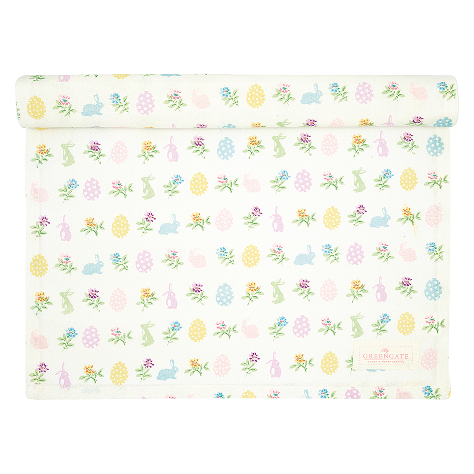 Greengate Tischläufer Cilja easter white 