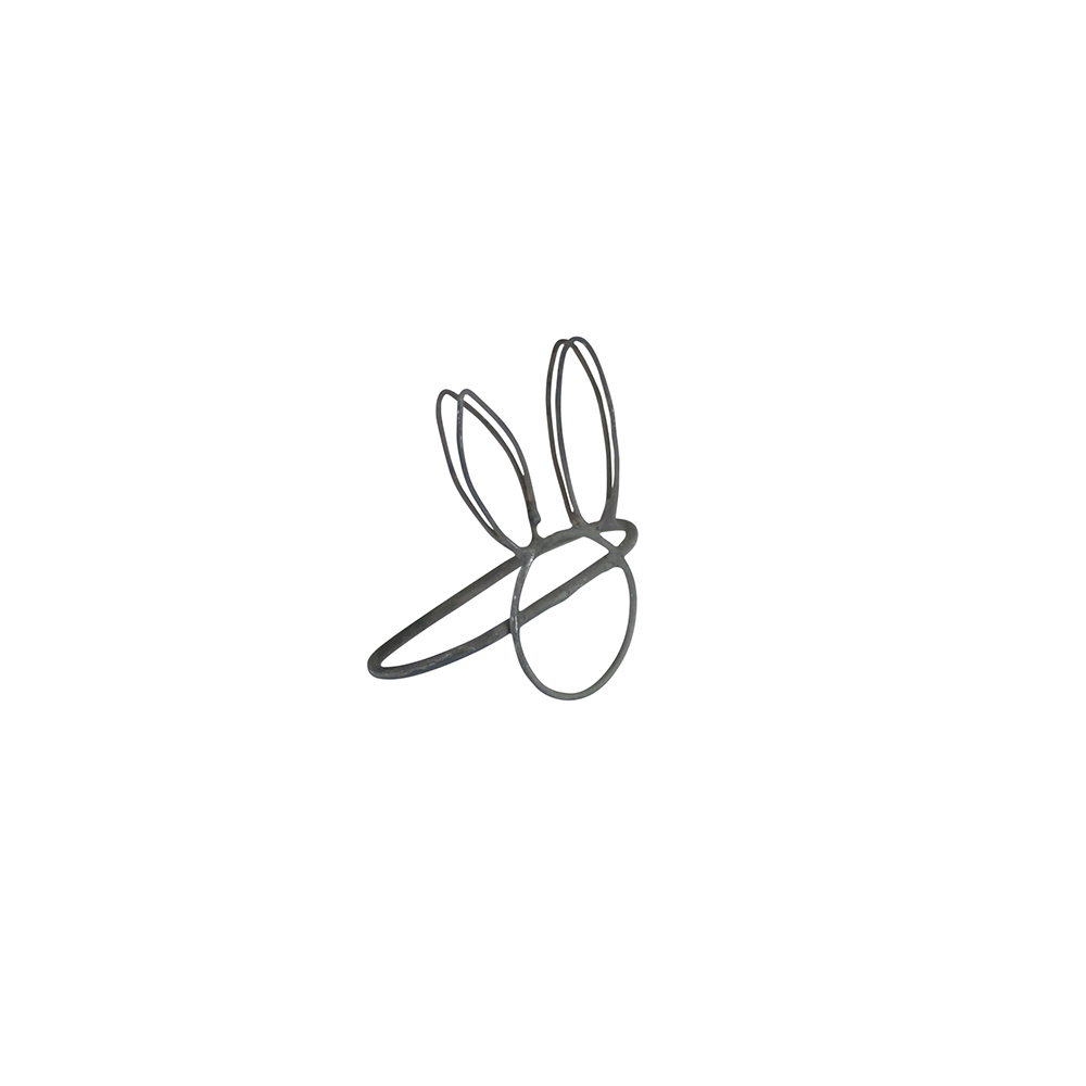 Krasilnikoff Serviettenring Bunny Zink