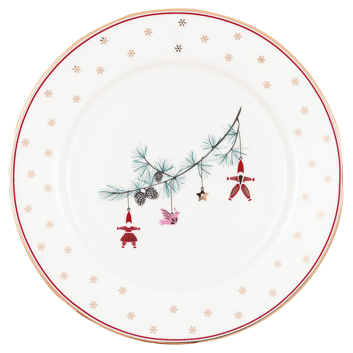 Greengate kleiner Teller Juana white Beilagenteller/Unterteller