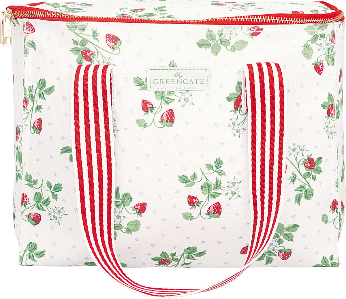 Greengate Kühltasche/Picknicktasche Berry white mit 2 Tragehenkeln
