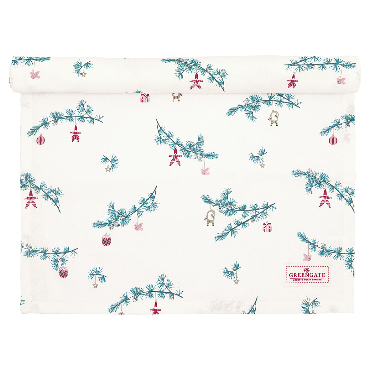 Greengate Tischläufer Juana white Table runner