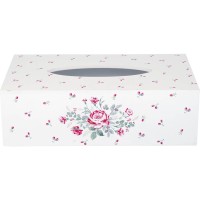 Greengate Tissue Box Leonora white rechteckig