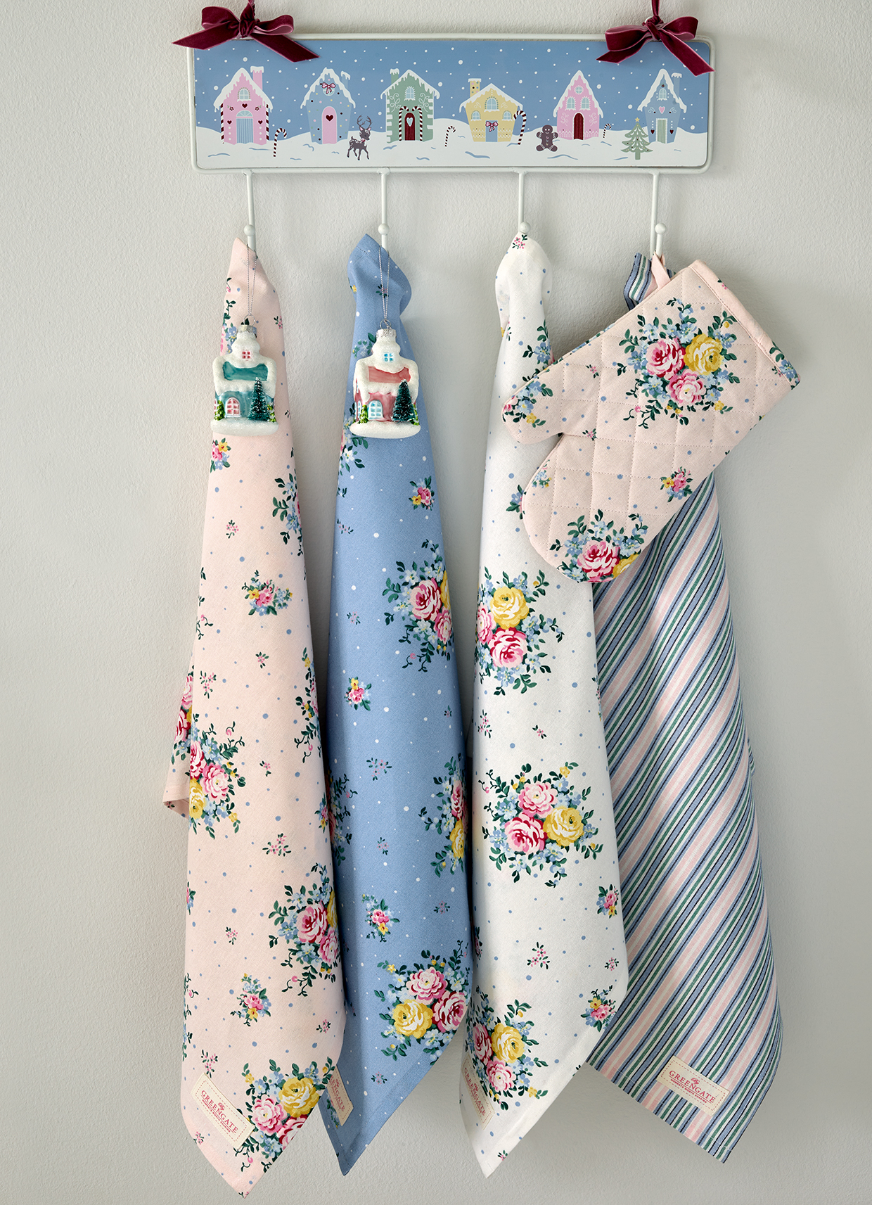 Greengate Weihnachtsstrumpf Laura Homes dusty blue