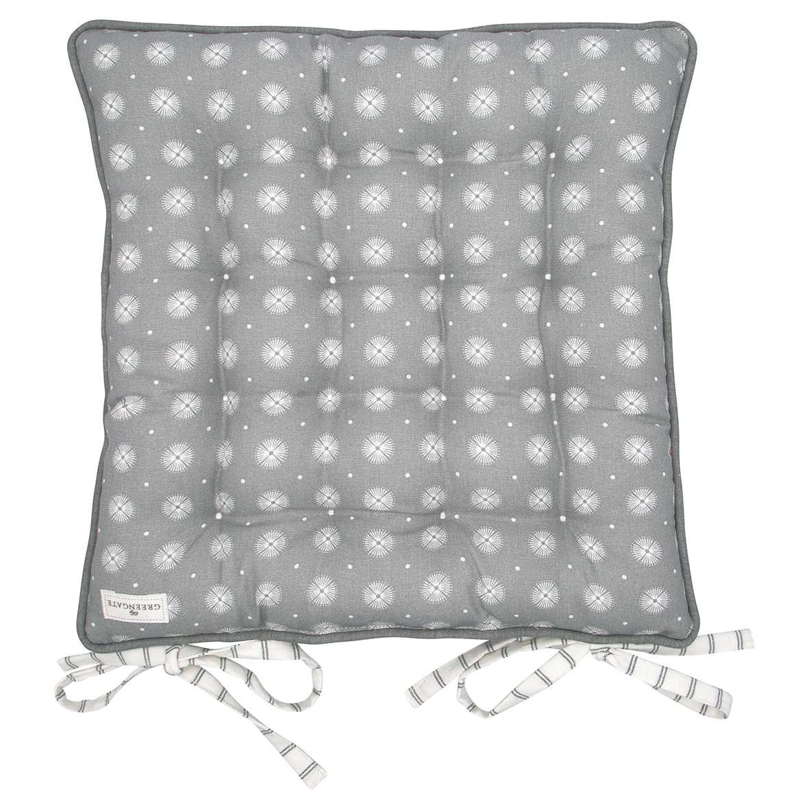 GreenGate Sitzkissen Malia Grey Groß 40 x 40 cm