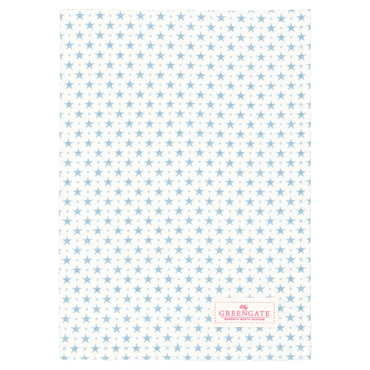 Greengate Geschirrtuch Lumi star dusty blue Tea towel