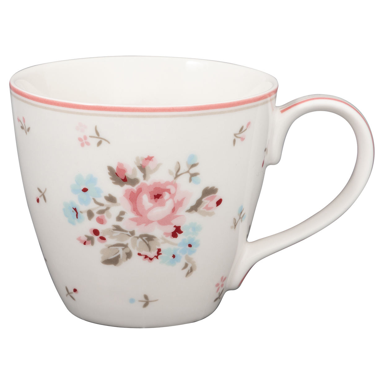 Greengate Becher Elysia white Lattecup mit Henkel