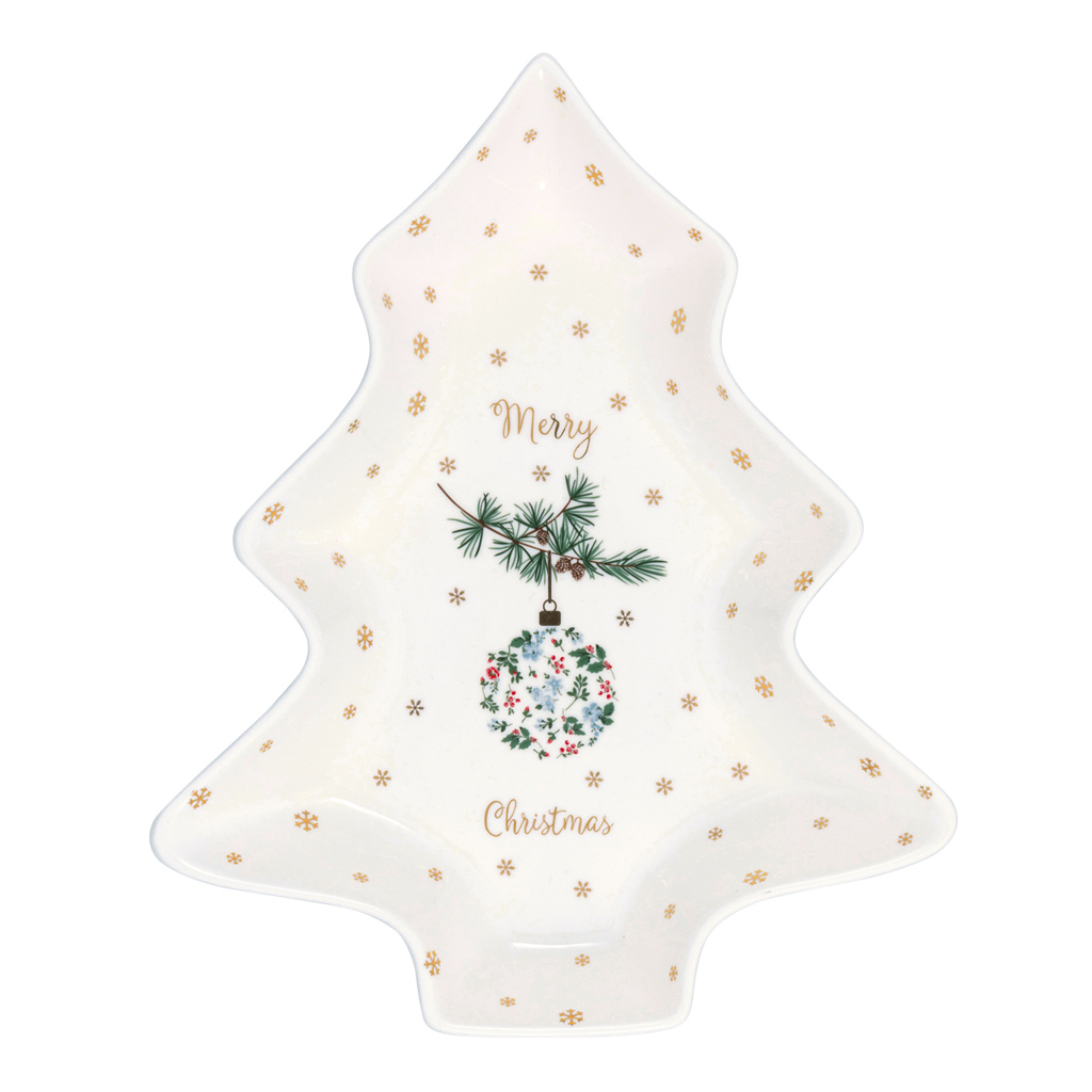 Greengate Servierplatte Baum Teller Joelle white Tree Plate