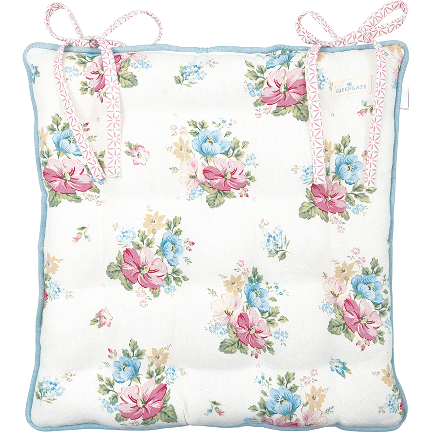 Greengate Sitzkissen/Stuhlkissen Josefina white auch zum Festbinden