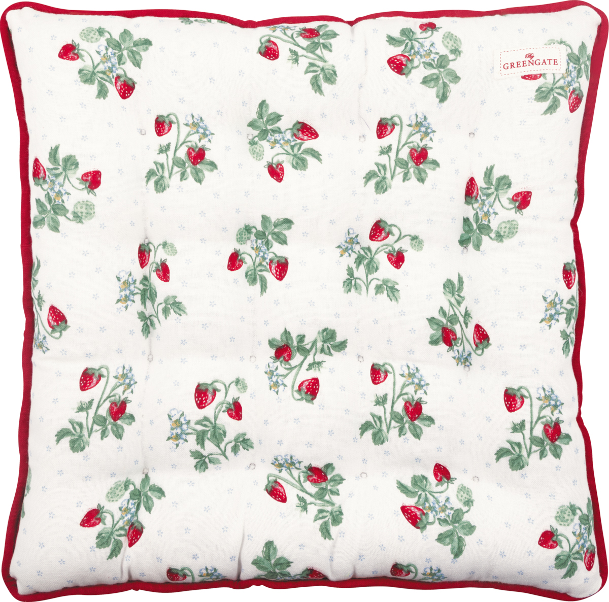 Greengate Sitzkissen/Stuhlkissen Berry white 40x40 cm