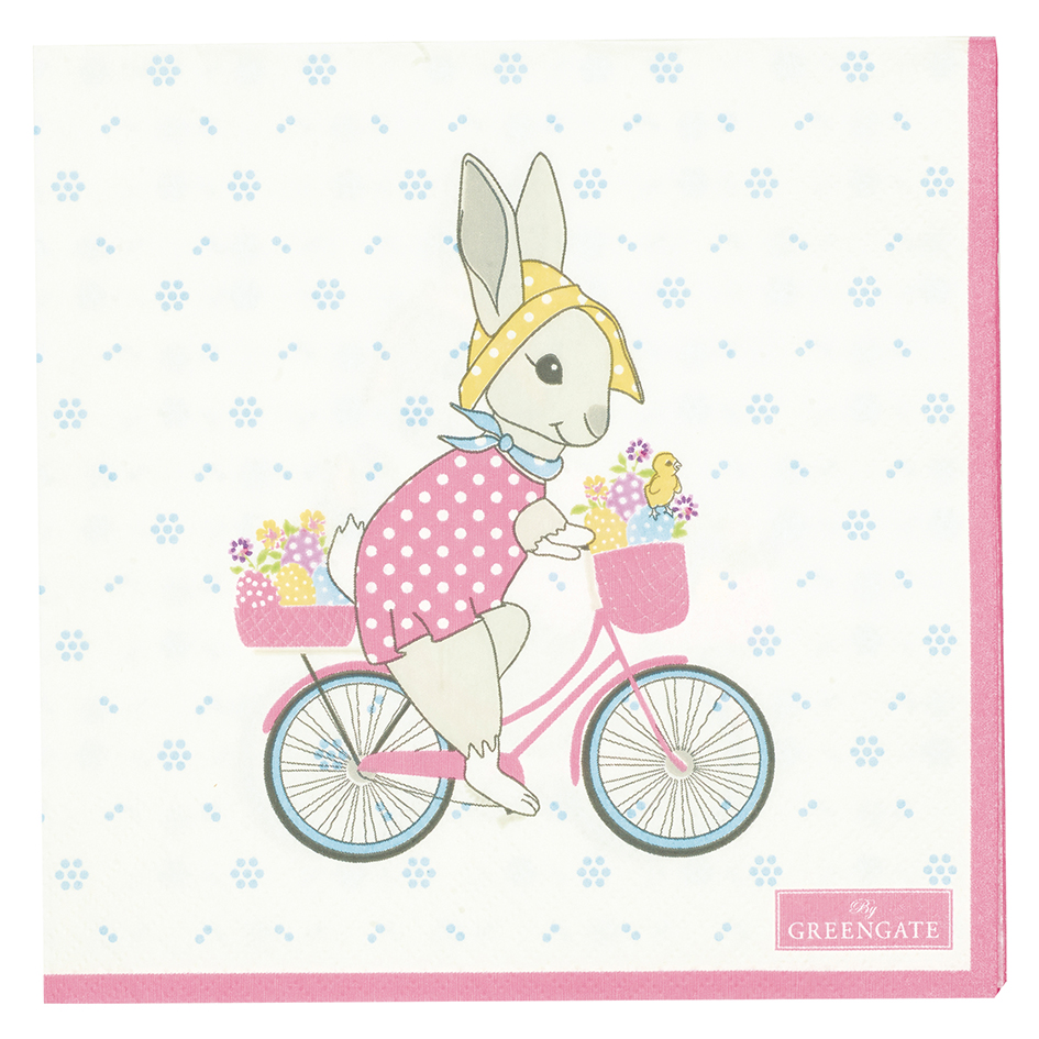Greengate Papierserviette Cilja easter white large 20 Stck.