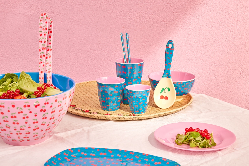 RICE Melamin Salatbesteck Cherry Love 2-teilig 